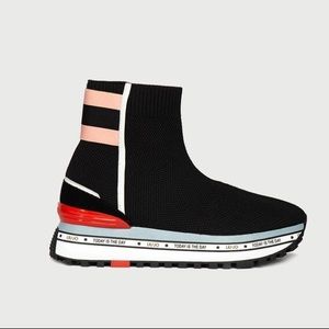 Liu Jo Italian Ankle Boot Platform Sock Sneakers
